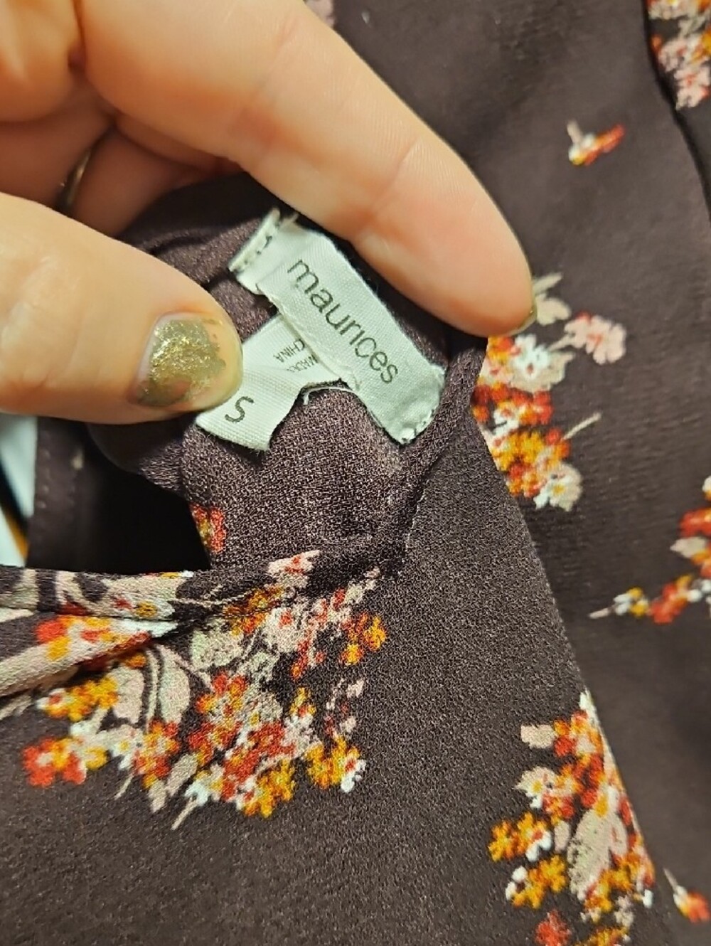 Maurices Maroon Mini Dress with Pink Floral Print - Picture 5 of 5